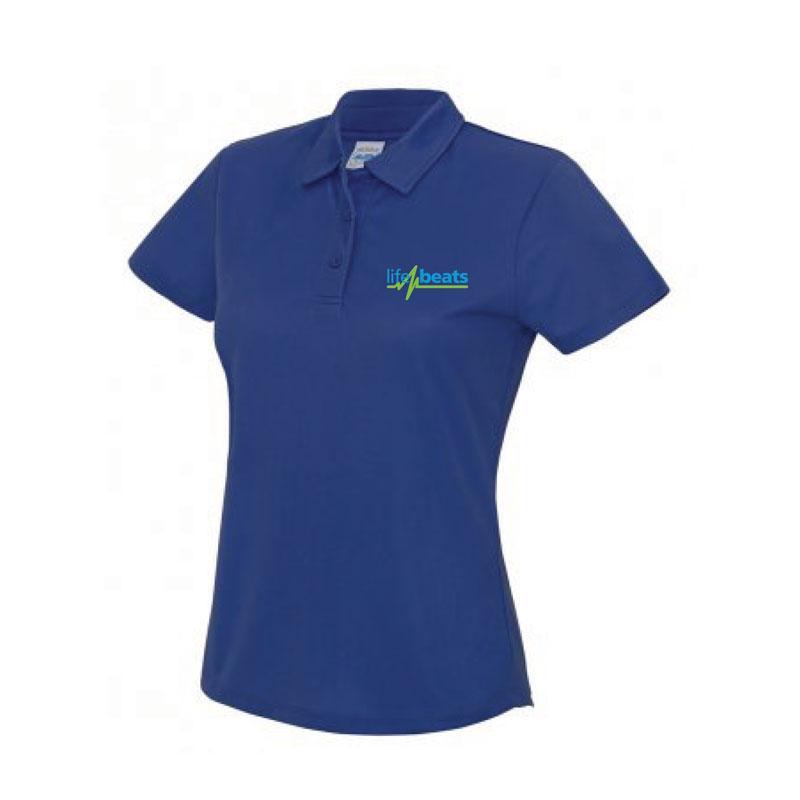 Lifebeats Ladies Polo - Blue