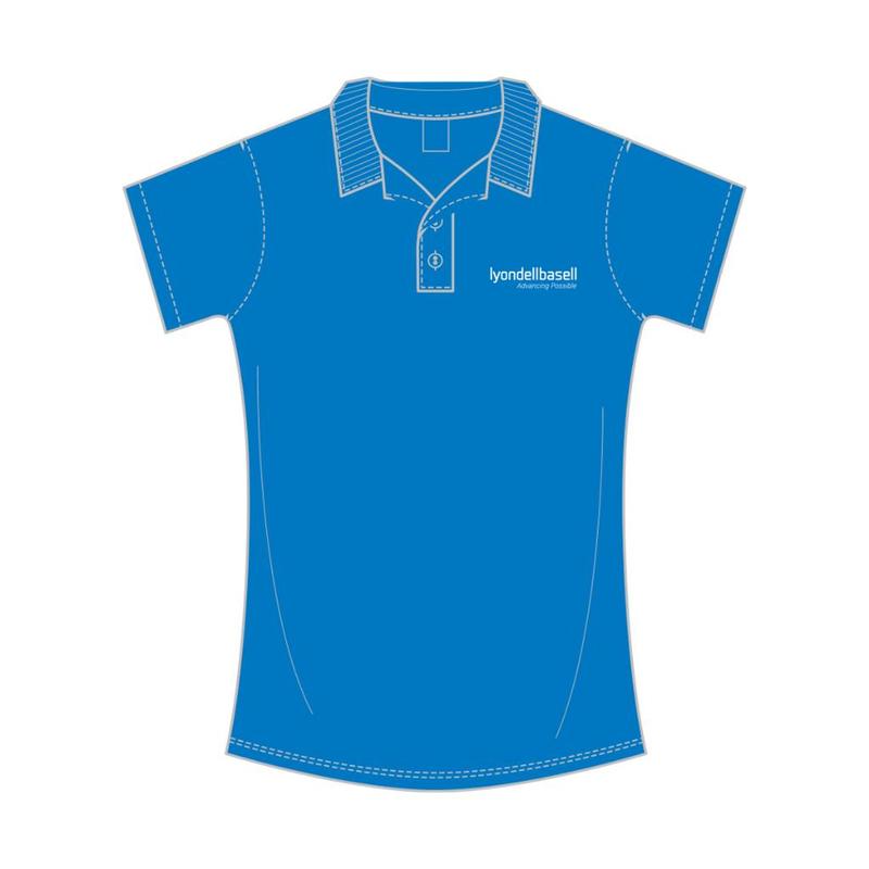 womens blue polo shirt