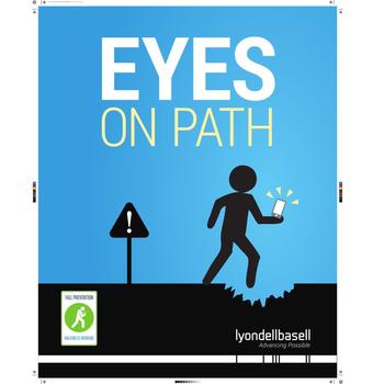 Walking is Working Eyes on Path Poster 30x24