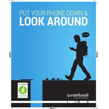 Walking is Working Phone Down Poster 30x24