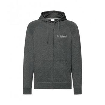 Men's Zip Hooded Sweatshirt - Grey